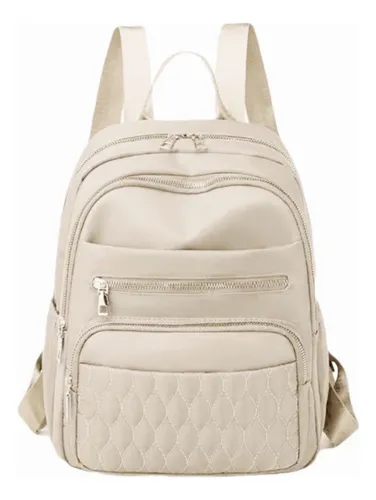 Mochila beige mujer sale