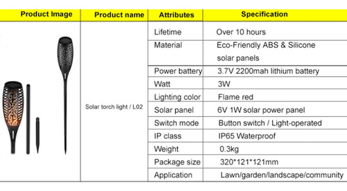 4pcs 12led Lámpara De Llama Solar Al Aire Libre Luz Antorcha