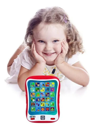 Tablet De Aprendizaje Didactica Infantil Con Luz Y Sonido Rojo
