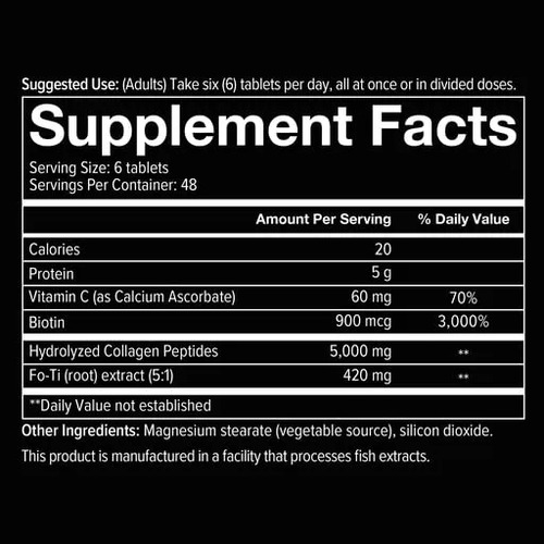Suplemento Youtheory Homens Colágeno C/ Biotina 290 Capsulas Sem Sabor