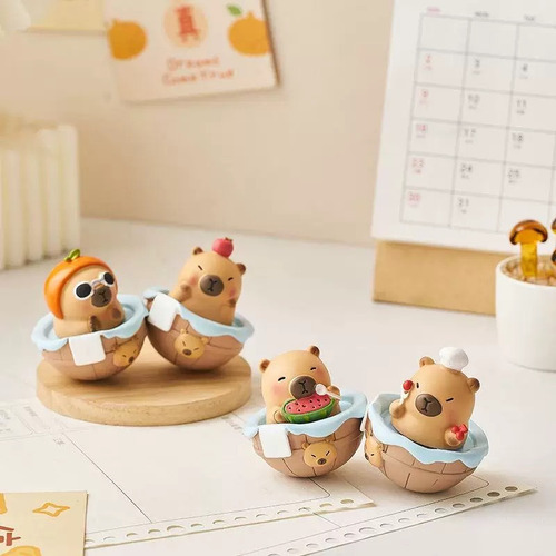 3pz. Figuras Colecció Capibara Capybara Kawaii Juguete Caja