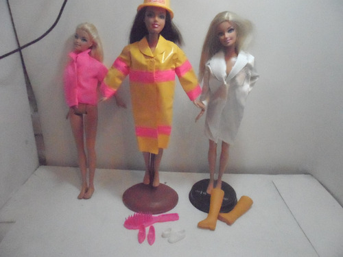 Set Ropita Barbie Bombera Doctora Zapatos Botas Narey Envios