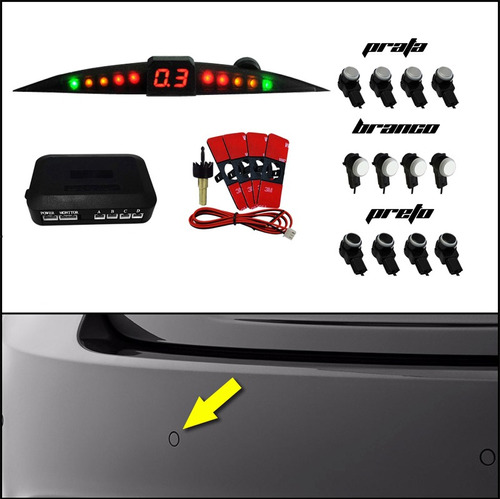 Sensor De Estacionamento Hb20 - Modelo Original (oem) Prata