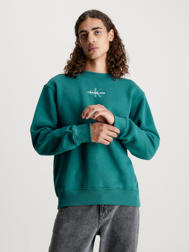 Polerón Monologo Crew Neck Verde Calvin Klein