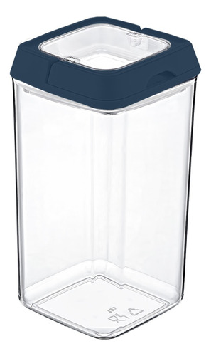 Pote Para Alimentos Hermético Acrílico Weck 1,5 Litros Azul
