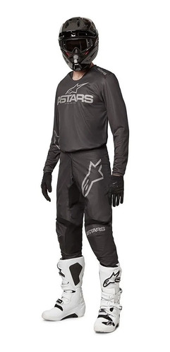 Equipo Conjunto Motocross Alpinestars Fluid Graphite Negro 