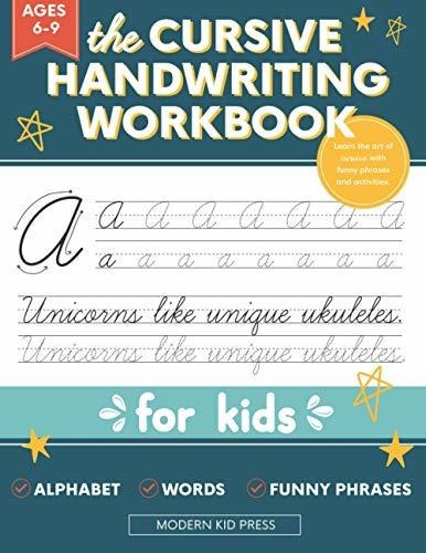 Book : The Cursive Handwriting Workbook For Kids A Fun And.