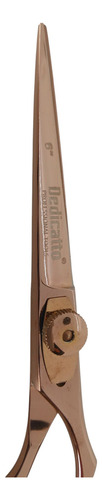 Tijera Dedicatto Rose Gold 6 De Corte Para Cabello Rosa