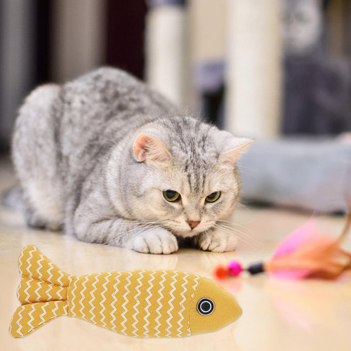 2 Juguetes Para Gatos Con Forma De Pez, Juguetes Interactivo