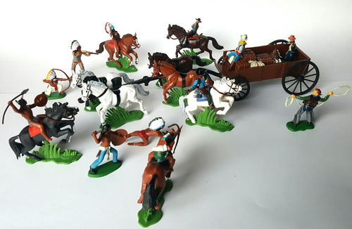 Cowboys Vs Indios 1 Soldaditos Pintados A Mano Premium