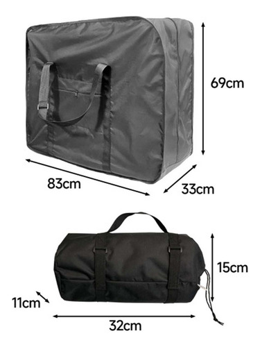 Bolsa De Transporte Dobrável Para Bicicleta, 83 Cm X 33 Cm