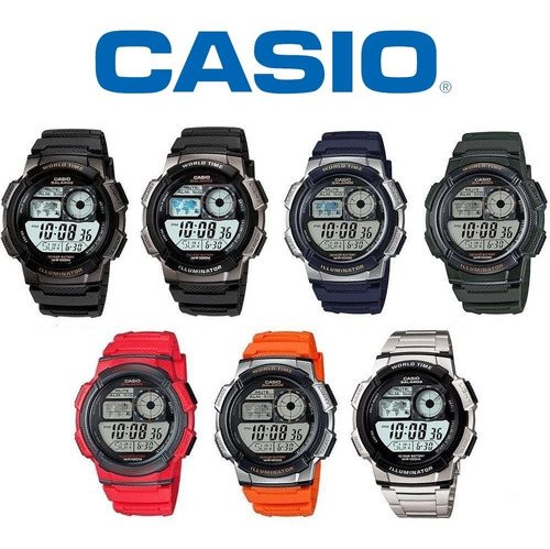 Reloj Hombre Casio Ae-1000w Azul Digital / Lhua Store