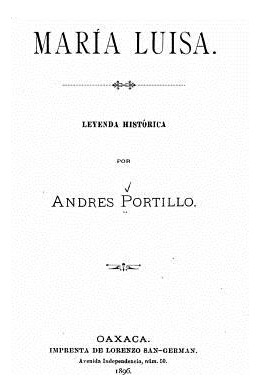 Libro Marã­a Luisa, Leyenda Histã³rica - Portillo, Andres
