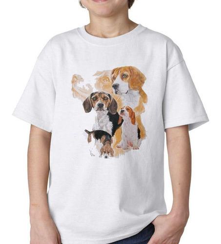 Remera De Niño Perros Beagle Amigos Varios