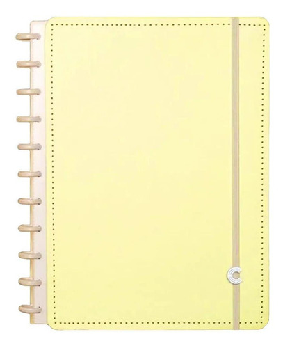 Caderno Grande 80 Folhas Amarelo Pastel Caderno Inteligente