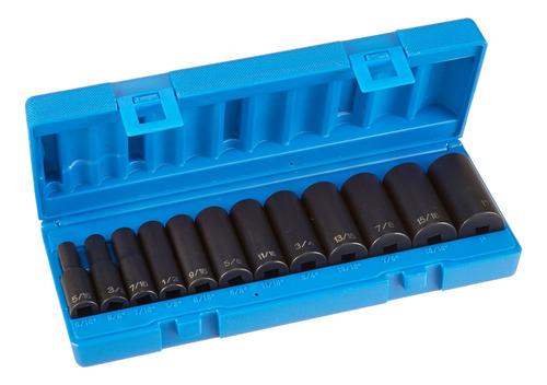 Juego De Llaves Profundas De 12 Puntas De 9.5 Mm 3/8 Pulgada
