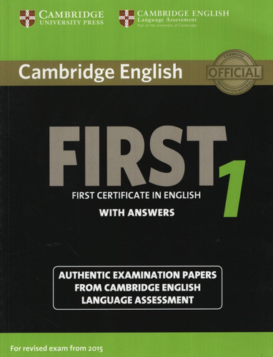 Cambridge English First 1 (2015) Student's Book With Answers