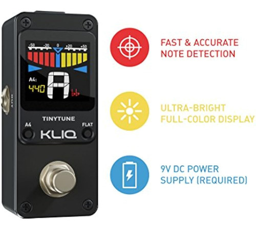 Kliq Tinytune  Pedal Sintonizador Para Guitarra Y Bajo  Mini