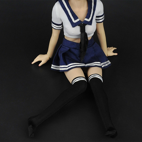 Uniforme Jk Azul Blanco A Escala 1/6 Para Phicen Hot Toys