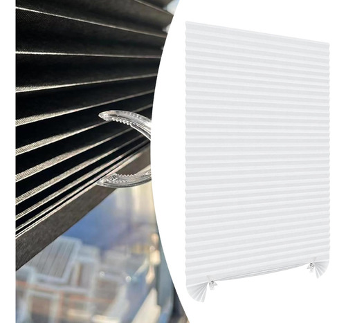 Persianas Plisadas Temporales Ligeras Para Blanco 60x180cm