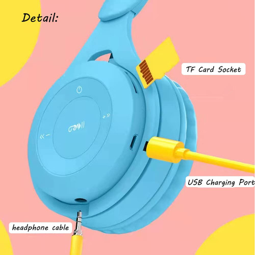 Auriculares Bluetooth Ts-mayka Kids Wireless 5.0 Con Micrófo