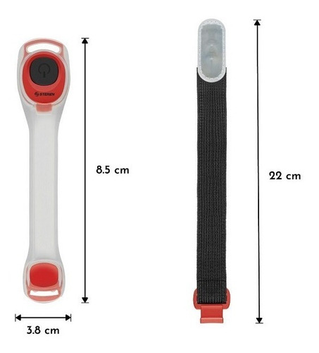 Imagen 2 de 5 de Brazalete Deportivo Luz Led Verde Seguridad Steren