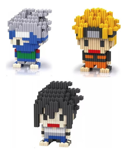 Armable Naruto Sasuke Kakashi Mini Blocks Coleccion
