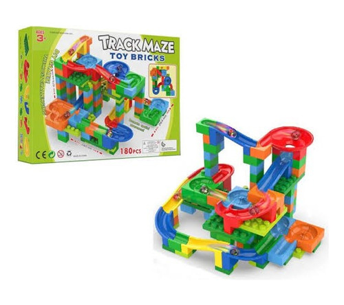 Juego Circuito Canicas 180 Piezas Track  Maze Construccion