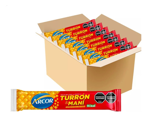 Turron Arcor Maní 25g - Caja X 50un