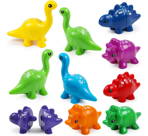 Kizh 10 Pcs Dinosaurio De Doble Cara Juego De Gráficos A Jue