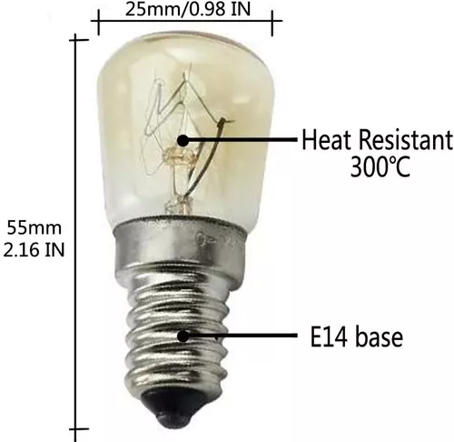 bombilla incandescente T máx 300°C E14 25W 230V para lámpara de horno 359612