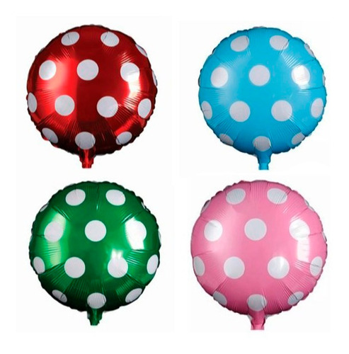 Globos Metalizado Lunares Ovni Balloons Apto Aire Helio Vgml