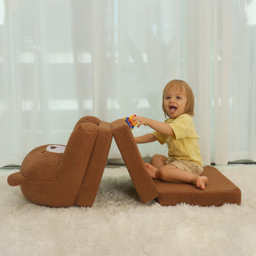 Moonbeeki Cómoda Silla Para Niños Pequeños Sofá Plegable Oso Café