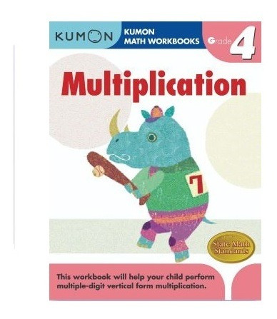 Libro Kumon Multiplicación Grado 4