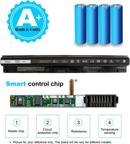 Batería 40wh M5y1k 14,8 V Para Dell Inspiron Serie P51f Negro