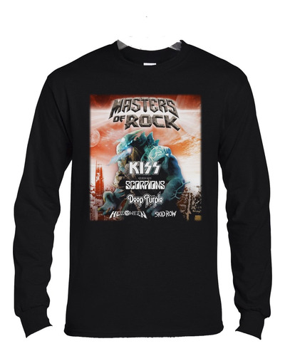 Polera Ml Kiss Masters Of Rock Chile 2023 Scorpions Hellowee