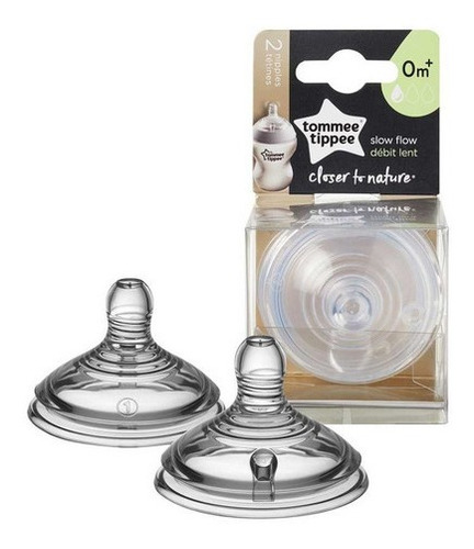 Tommee Tippee Closer to Nature Flujo Lento tetina X2 Unidades medio y rápido