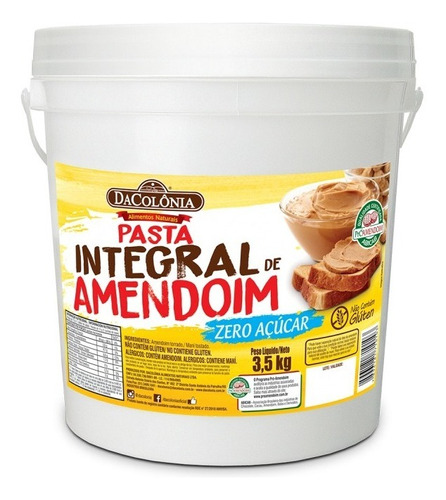 Pasta Integral De Amendoim 3,5kg Dacolônia