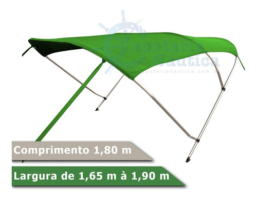 Imagem 1 de 2 de Capota Toldo Náutico 3 Arcos 1,80m P/ Lancha, Barcos E Botes