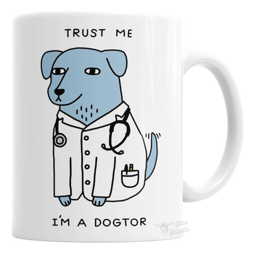 Taza De Cerámica Perro Dr, Trust Me I'm A Dogtor - En Caja