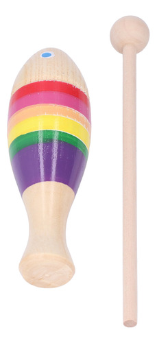 Instrumento De Percusión Musical Portátil De Madera Con Form