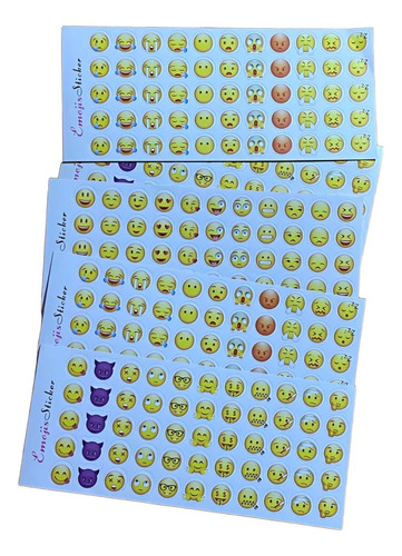 275 Pzs Emojis Carita Expresiones Faciales Reusable Stickers