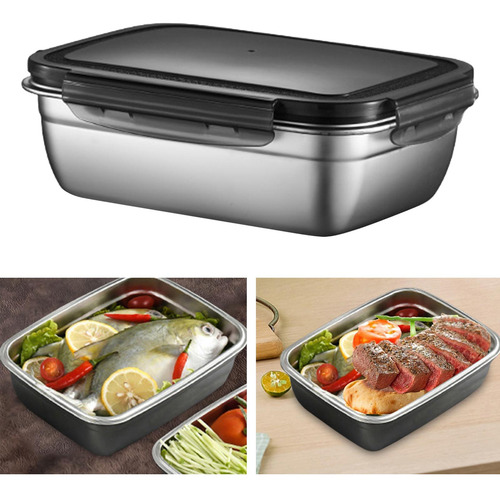 Contenedor De Almacenamiento De Alimentos Rectangular, 850ml