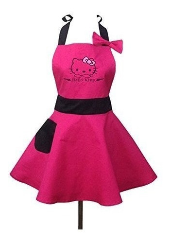 Lovely Hello Kitty Pink Retro Kitchen Delantales Para Mujer