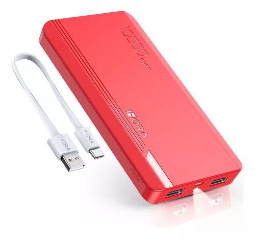 Power Bank de 6,000 mAh USB 10,5 W con 2 salidas USB, p