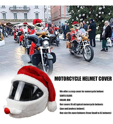 Chapéus Loucos Papai Noel Para Capacetes Motocicleta