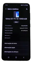 Comprar Samsung Galaxy S21 Fe Dual Sim 5g 128gb Preto 6gb Ram no Mercado Livre