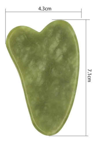 Imagen 5 de 7 de Rodillo Facial Roller Jade Doble + Piedra Gua Sha Santiago
