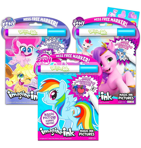 My Little Pony Imagine Ink Coloring Super Set  Paquete Con 3