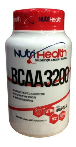 Bcaa Nutri Health 3200 60 Cápsulas A Pronta Entrega 